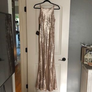 Lulus formal champagne dress